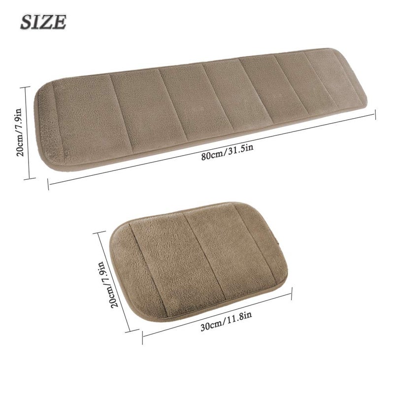 AUHOKY 2 Sets Ergonomic Computer Elbow Wrist Pad, AUHOKY Long & Short Size Combination Keyboard Wrist Rest Elbow Support Mat for Office Desktop Working Gaming - Memory Foam Relieve Elbow Pain (Khaki) - Image 3